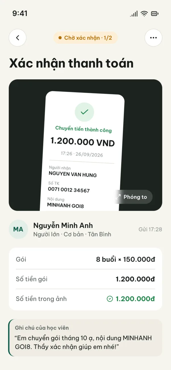 Tập Xíu – Thu chi → Chờ xác nhận Tập Xíu – Thu chi → Chờ xác nhận